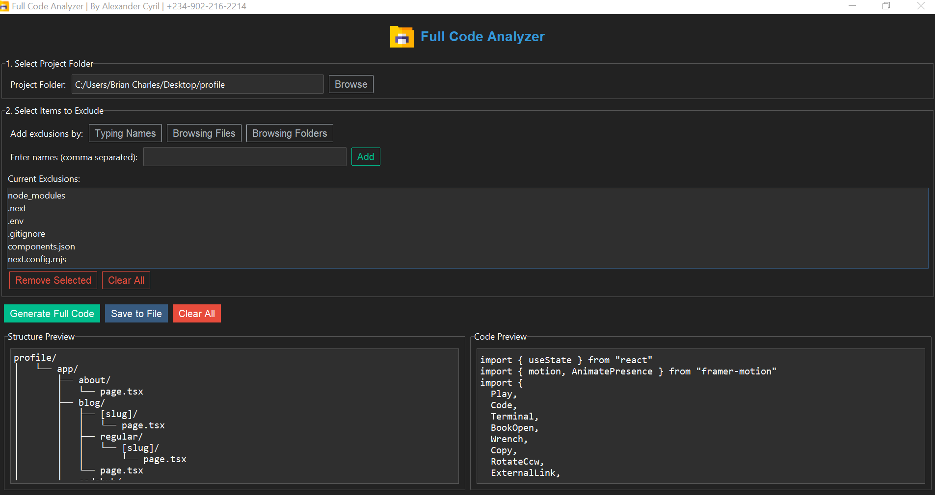 Full Code Analyzer